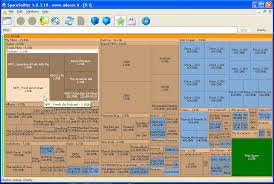 SpaceSniffer file list and statistics